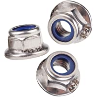 Daytwork Tuercas con Reborde Tornillo - Acero Inoxidable 304 Tuerca Hexagonal Nylon Anti-Flojo Autoblocante Tapón de…